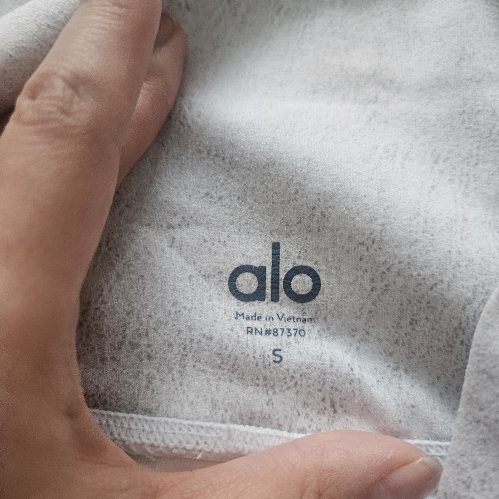 OLD - ALO White Grey Leggings Athleisure Yoga Small - Picture 3 of 5